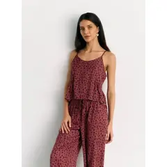 LOUNGE - Pijama Satinado Animal Print