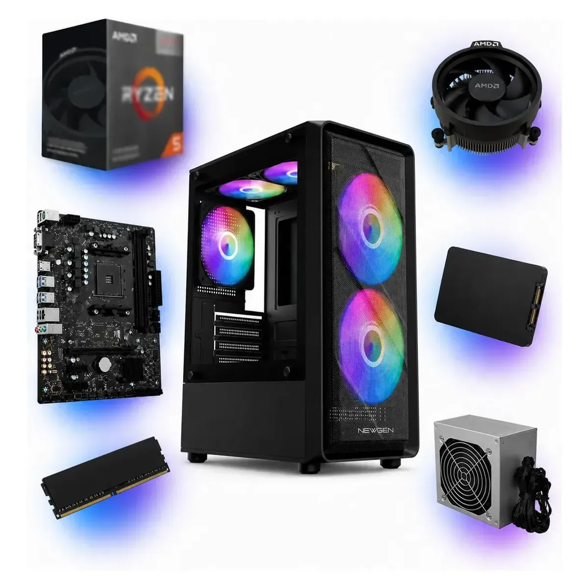 RYZEN - Pc Gamer Ryzen 5 3400g 16gb Ram 512gb Ssd Pro Wifi