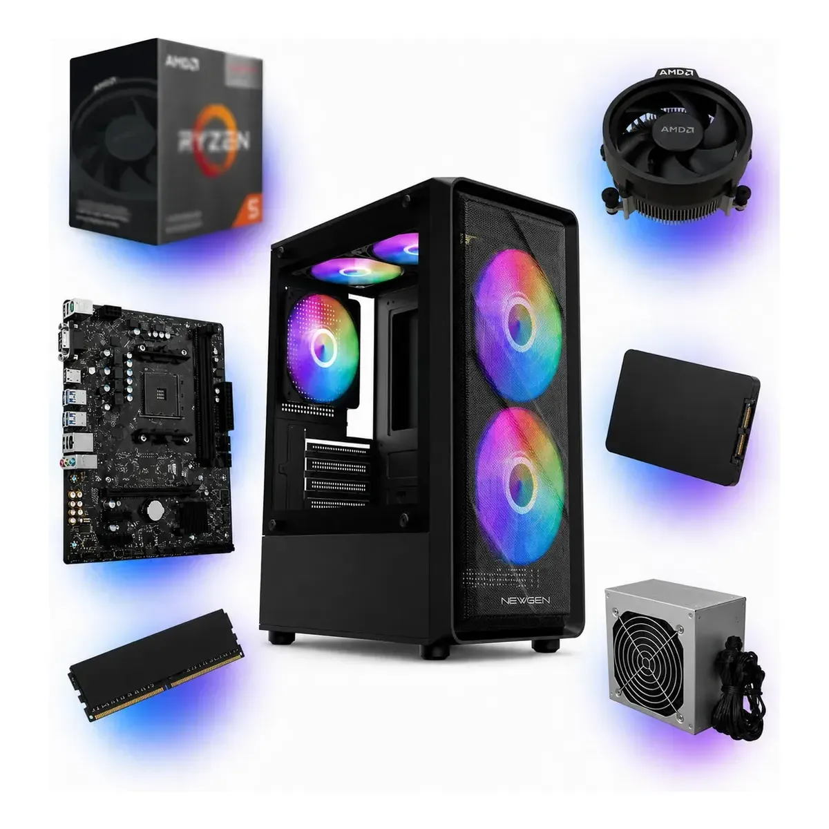 RYZEN - Pc Gamer Ryzen 5 3400g 16gb Ram 512gb Ssd Pro Wifi