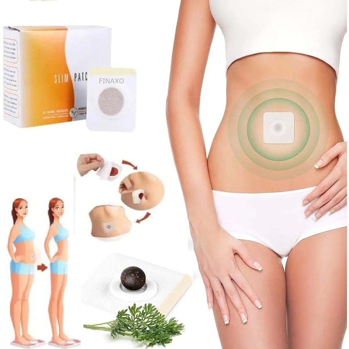 GENERICO - Parches Adelgazante Slim Patch - tonifica Control De Peso 60 Unidades