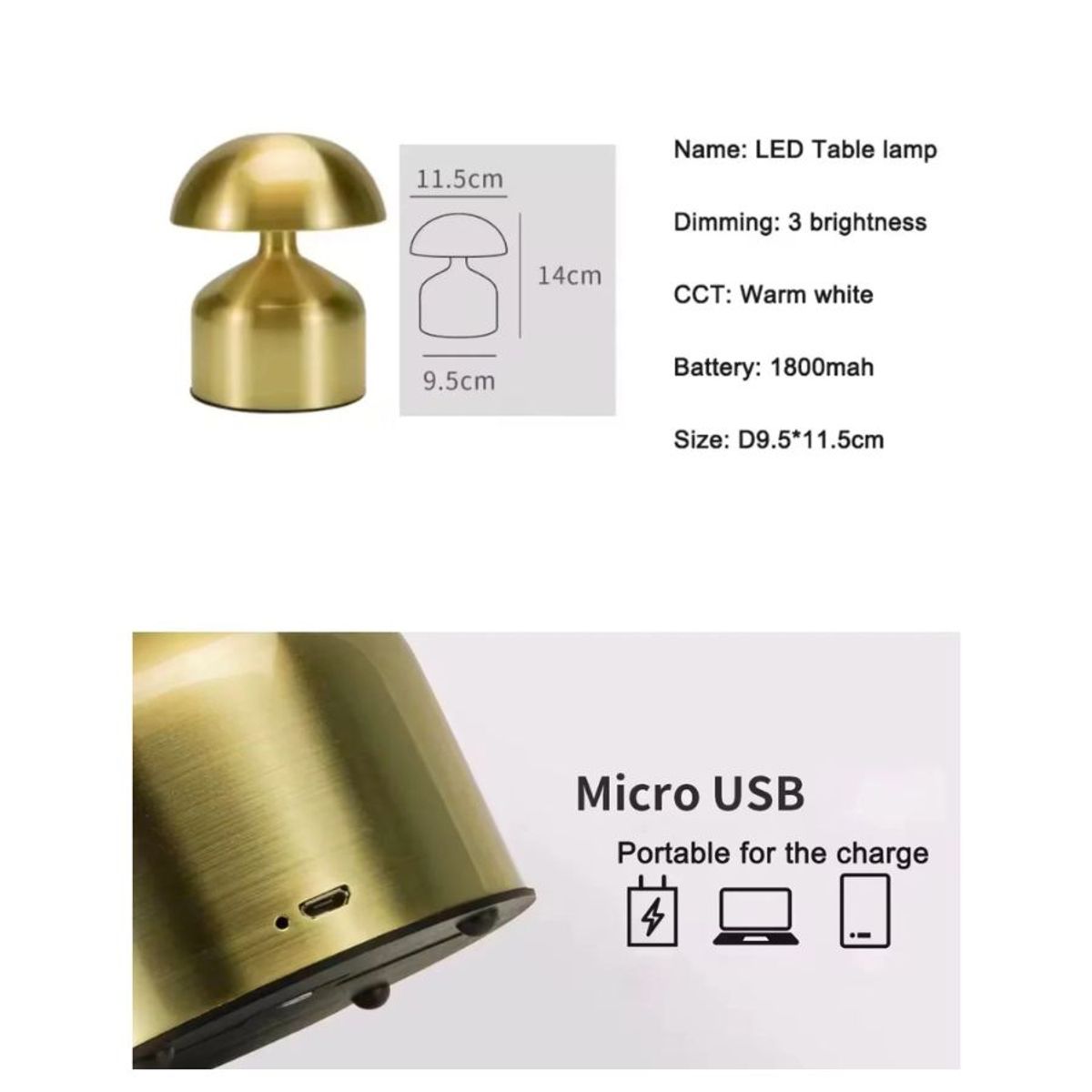 GENERICO - Lampara De Mesa Led Flexible Usb Con Gancho Para Mesa