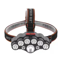 GENERICO - Linterna Foco Minero Recargable Usb 8 Focos Para Camping