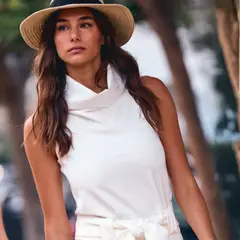 PADOVA - Blusa Noche De Lirios Natural Mujer