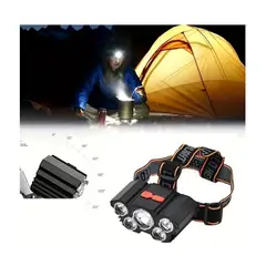 GENERICO - Linterna De Cabeza 5 Led Recargable