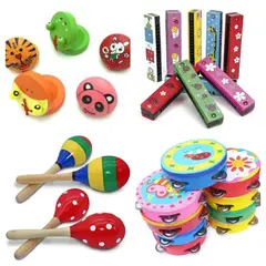 GENERICO - Juguetes Musicales Madera Para Niños Pack 4 Instrumentos (3)