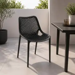 SPACE HOME - Silla Urban Noir para Restaurant o Terraza, Duradera, Moderna y Apta para Interior y Exterior