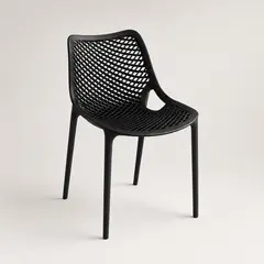 SPACE HOME - Silla Urban Noir de Polipropileno de Alta Calidad para Uso Interior y Exterior