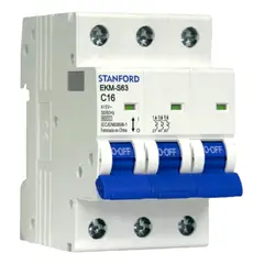 STANFORD - Interruptor Automatico Tripolar 16 A 3x16a Curva C 6ka