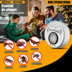 MOVI - PEST REJECT PRO-Repelente Ultrasónico Multifuncional para un Hogar Libre de Plagas