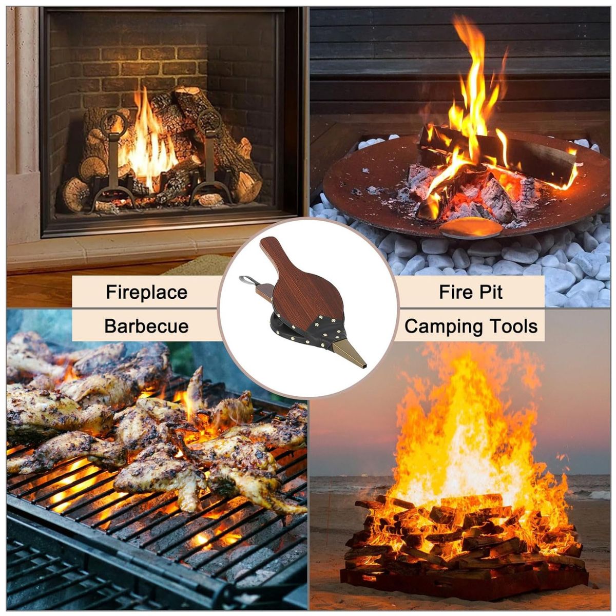 KUANGYE - Fuelle Soplador De Aire Para Asados Y Chimenea