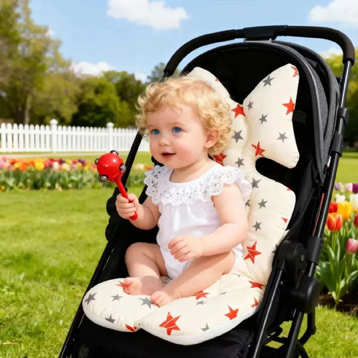 GENERICO - Cojin Para Coche De Bebe O Silla De Auto Acolchado Multiuso
