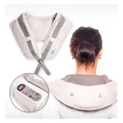 MOVI - COJÍN MASAJEADOR ESTILO “SHIATSU” PARA CUELLO Y ESPALDA CON CALOR INFRARROJO.