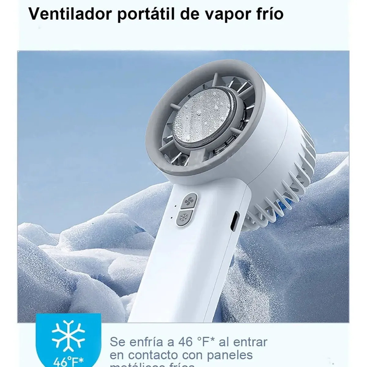 KUANGYE - Ventilador Frío Portátil Y De Escritorio Recargable