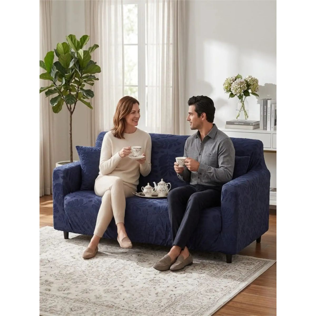 GENERICO - Funda De Sofá Jacquard Texturizada Elegancia Y Protección 3  Cuerpo