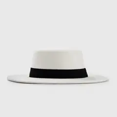 GENERICO - Sombrero español fieltro blanco 0020BL