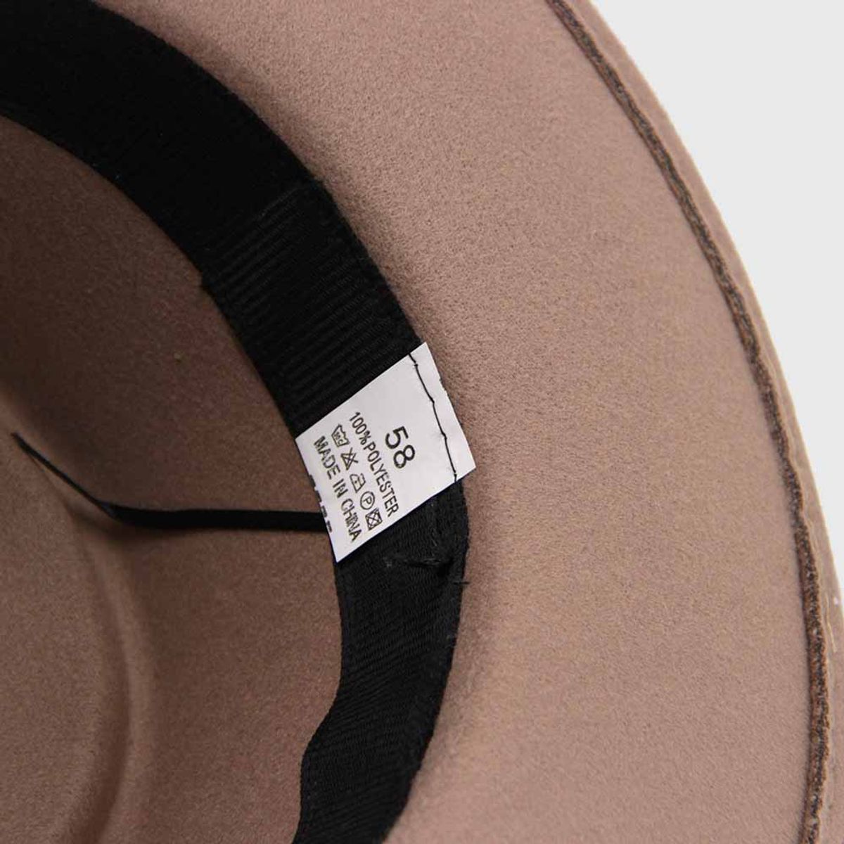GENERICO - Sombrero español circular fieltro taupe 0020Ta