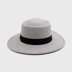 GENERICO - Sombrero español circular fieltro gris 0020GR