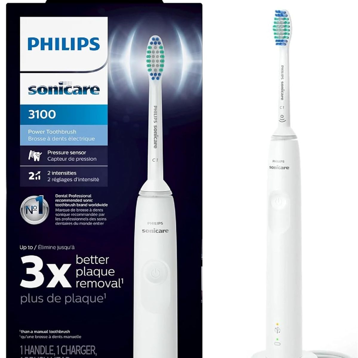 PHILIPS - Cepillo de Dientes Eléctrico Philips Sonicare 3100 Blanco