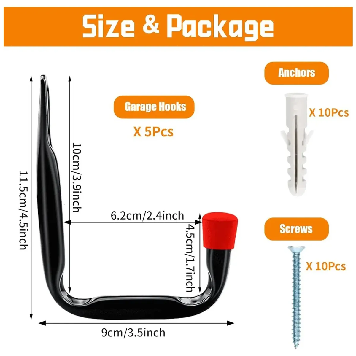 GENERICO - Pack X5 Soporte De Pared Parar Bicicleta Gancho Pared Bici
