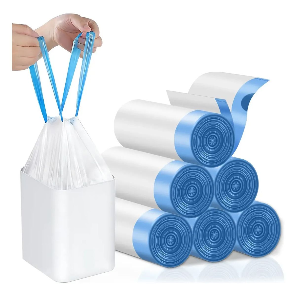 GENERICO - Bolsa De Basura Con Cordón Para Papelero 50x55 Cms 20 Unid