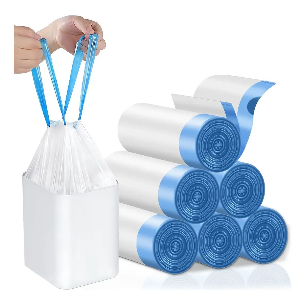 GENERICO - Bolsa De Basura Con Cordón Para Papelero 50x55 Cms 20 Unid