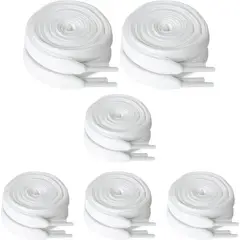 KUANGYE - Pack 6 Pares De Cordones De Zapatilla Blanco 120CM