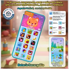 GENERICO - Teléfono de Juguete Didáctico Para Bebes y Niños, Juguete Sensorial Musical Educativo Aprendizaje