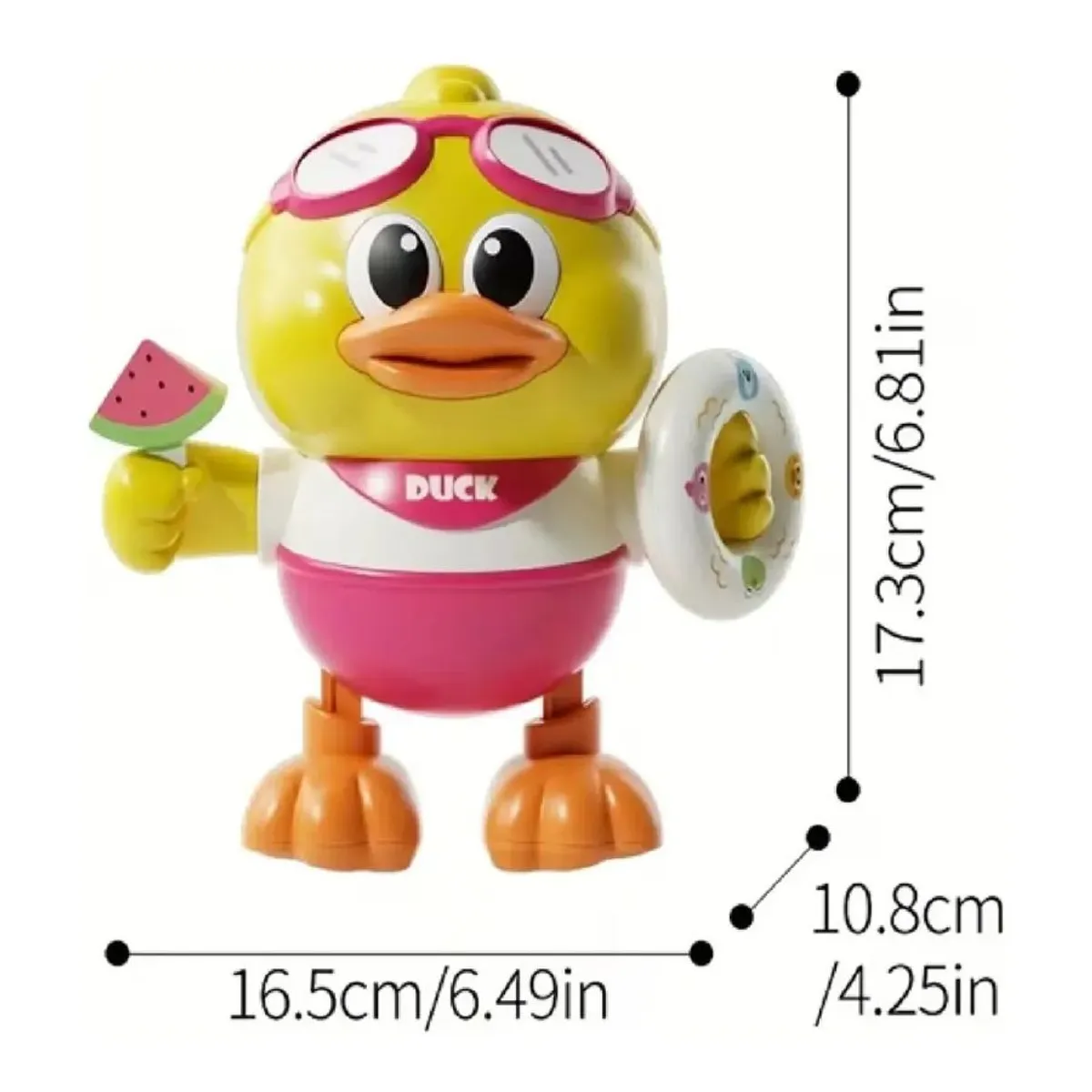 GENERICO - Patito Juan Bailarín Musical Luces LED y Movimiento Juguete Interactivo para Bebés Rosa