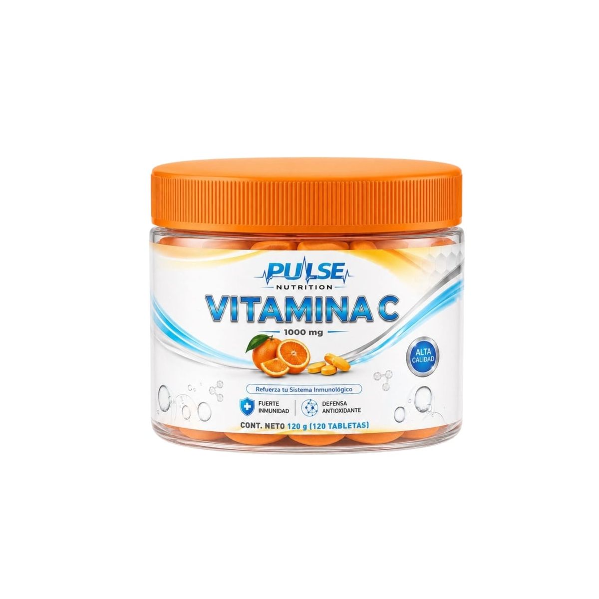 PULSE - VITAMINA C 1000MG POR TABLETA 120 UND - PULSE NUTRITION