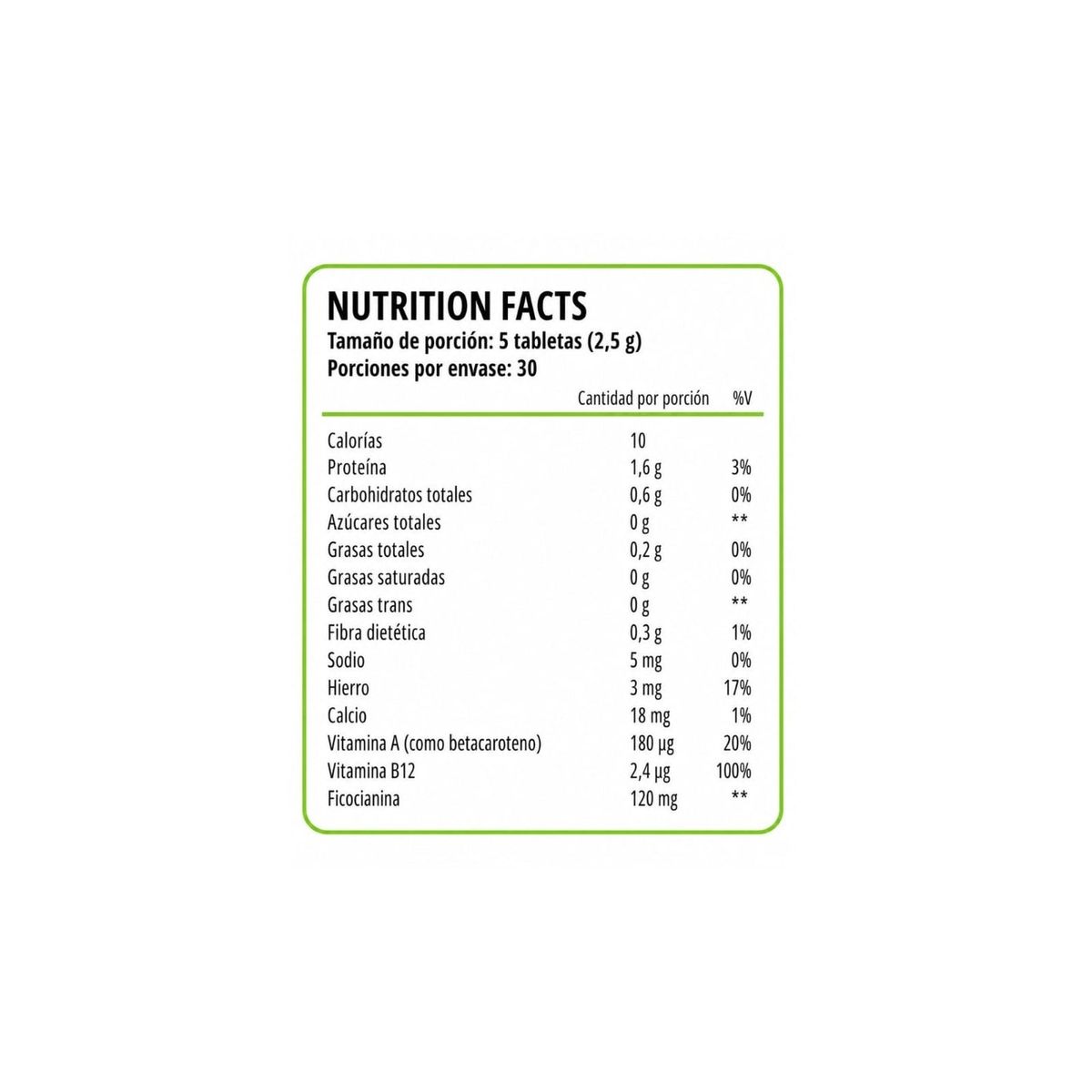 PULSE - ESPIRULINA 500MG 150 TABLETAS - PULSE NUTRITION