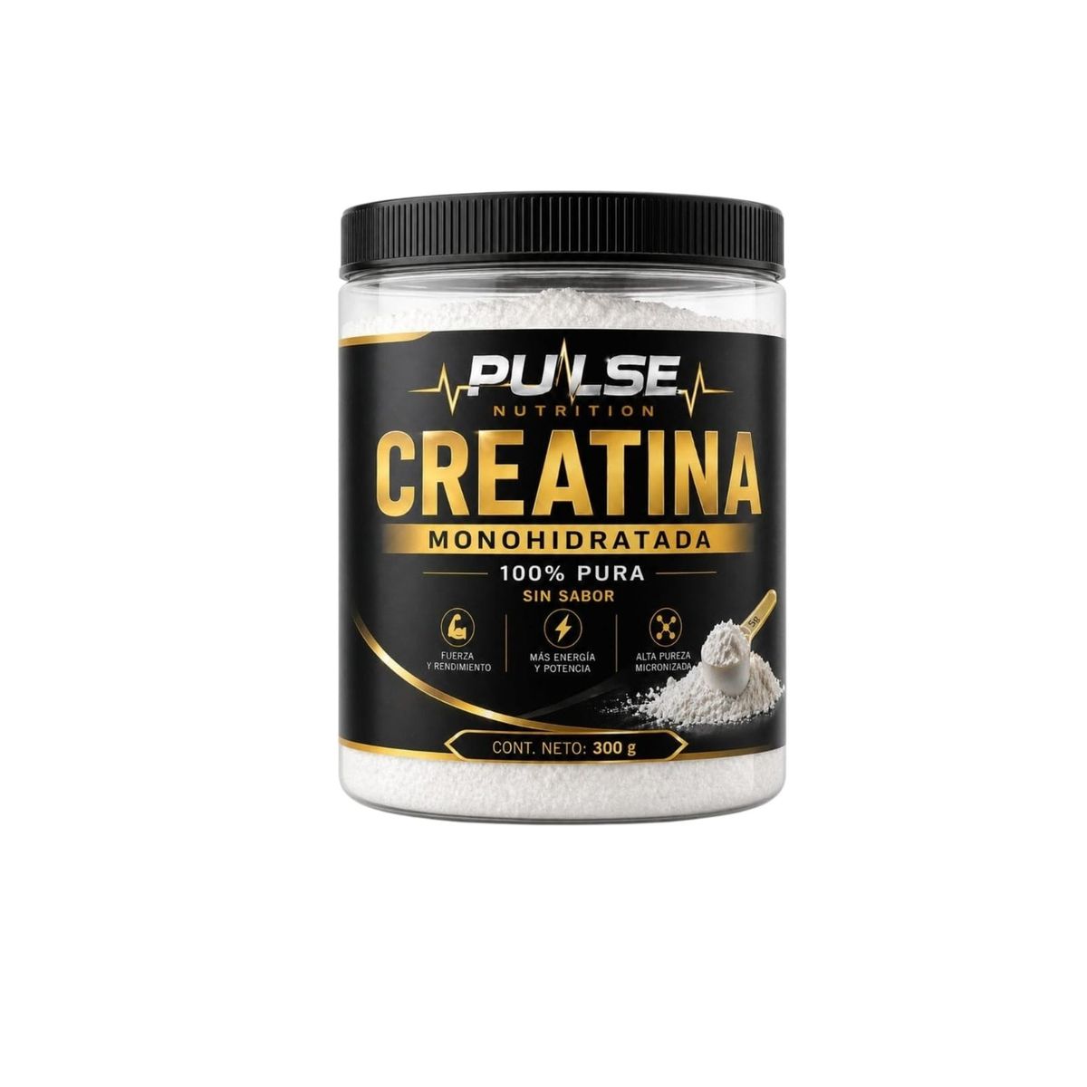 PULSE - CREATINA MONOHIDRATADA 300GR SIN SABOR - PULSE NUTRITION