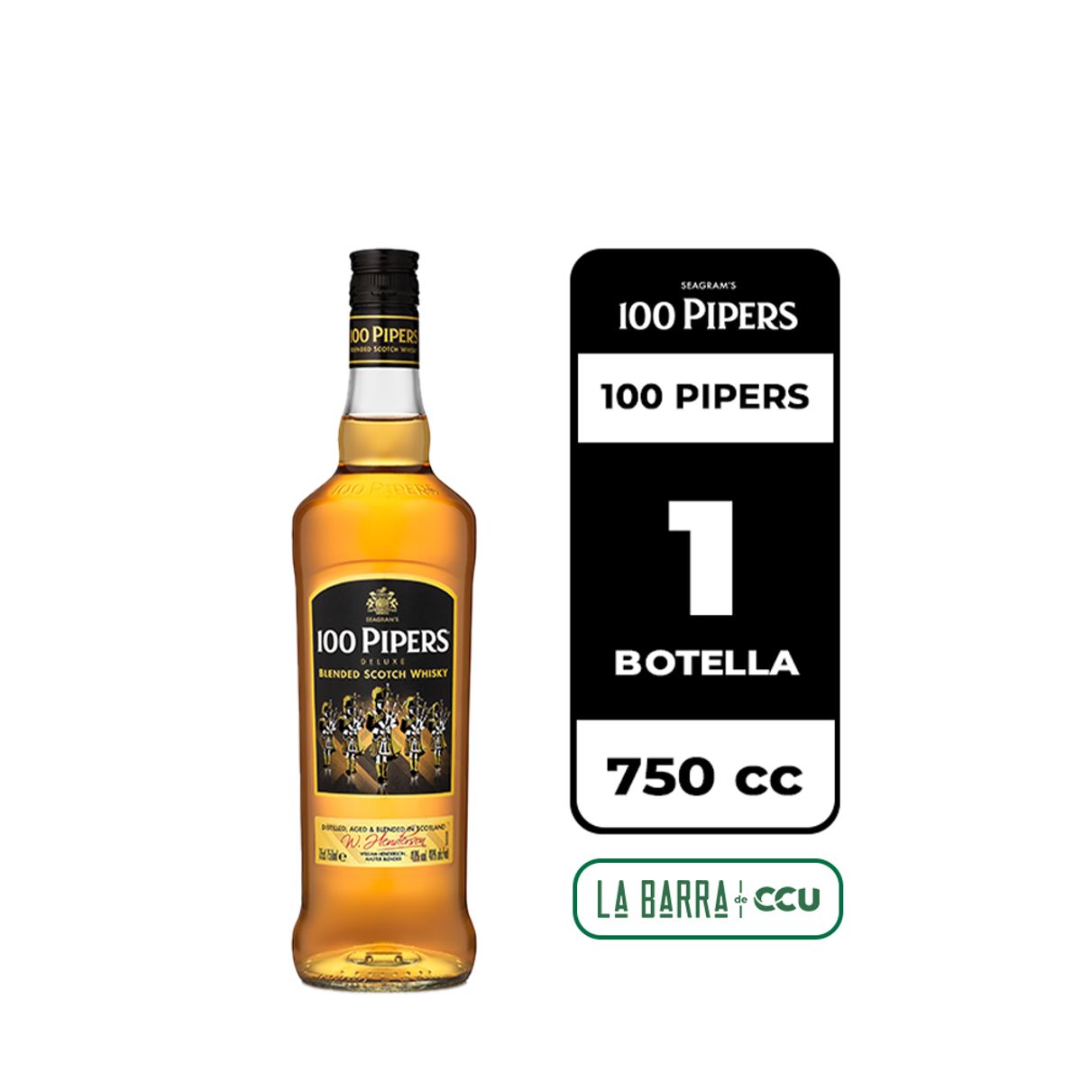 100 PIPERS - Whisky 100 Pipers 40° 750cc
