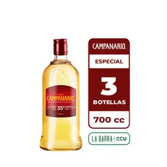CAMPANARIO - 3x Pisco 35° 700cc