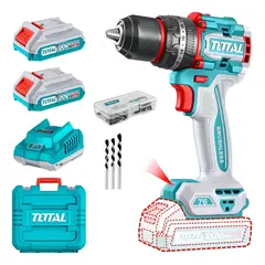 TOTAL TOOLS - Taladro Atornillador Percutor 20v 2bat+carg Total Tidli20768