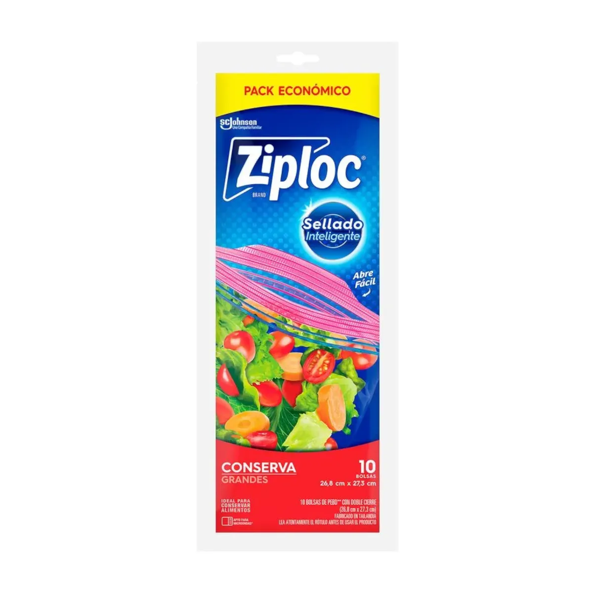 GENERICO - Pack 10 Bolsas Herméticas Grandes para Alimentos - Sello Doble