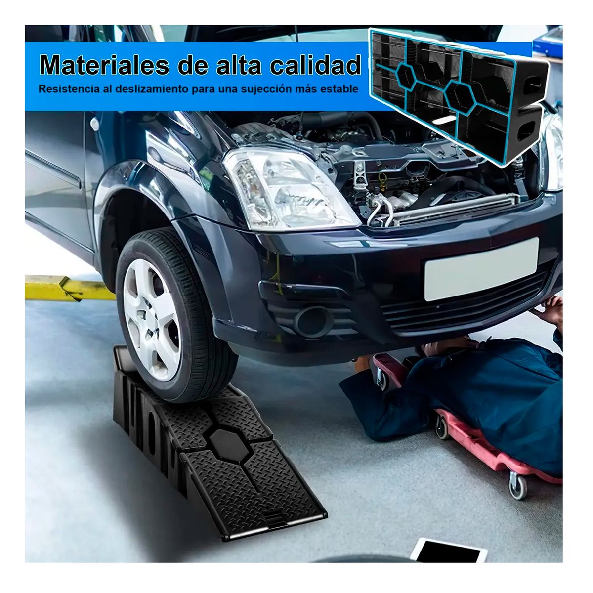 ESHOPANGIE - Rampas Automóviles Capacidad 3000kg Pack De 2 Unidades
