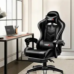 VIDITA - Silla Gamer GX2000 Ergonómica con Reposapiés y Respaldo Reclinable