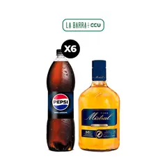 CCU - Pack Pisco Mistral 35° 1L + 6 Pepsi Zero 1.5L