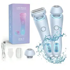 GENERICO - Depiladora Eléctrica Mujer Recargable Usb 2 En 1 Led