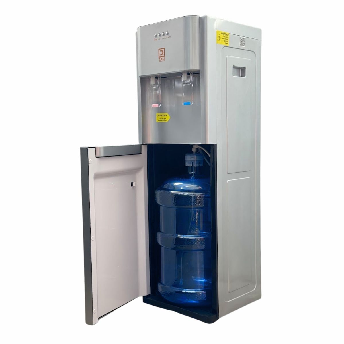 DALI - Dispensador de Agua Pedestal LB-205 Plata con Bidón Oculto  Agua Fría y Caliente  Compacto y Eficiente