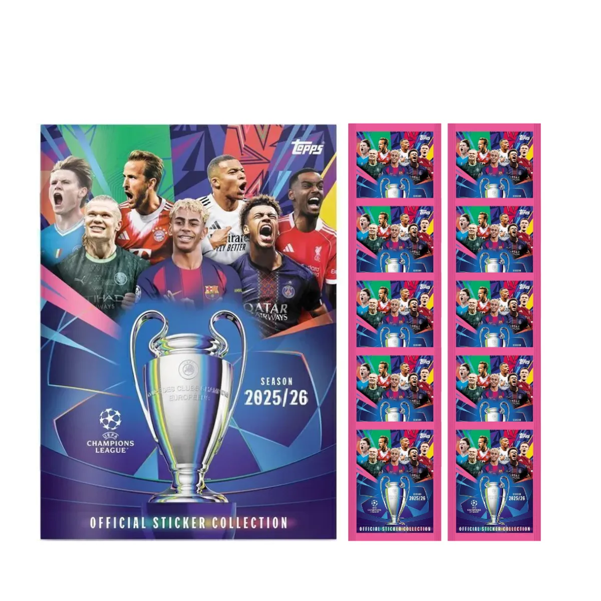 GENERICO - Álbum + 12 Sobres Champions League 2025/2026 Topps