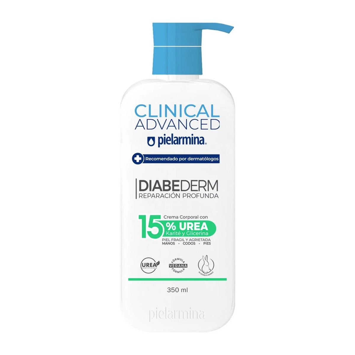 PIELARMINA - Crema Corporal Diabederm Reparación Profunda Clinical Advanced 15% Urea, 350 ML - PIELARMINA