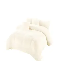 GENERICO - COBERTOR PELUDOS 2 PLAZAS 230CM X 250CM COLOR BLANCO