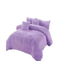 GENERICO - COBERTOR PELUDOS 2 PLAZAS 230CM X 250CM COLOR MORADO