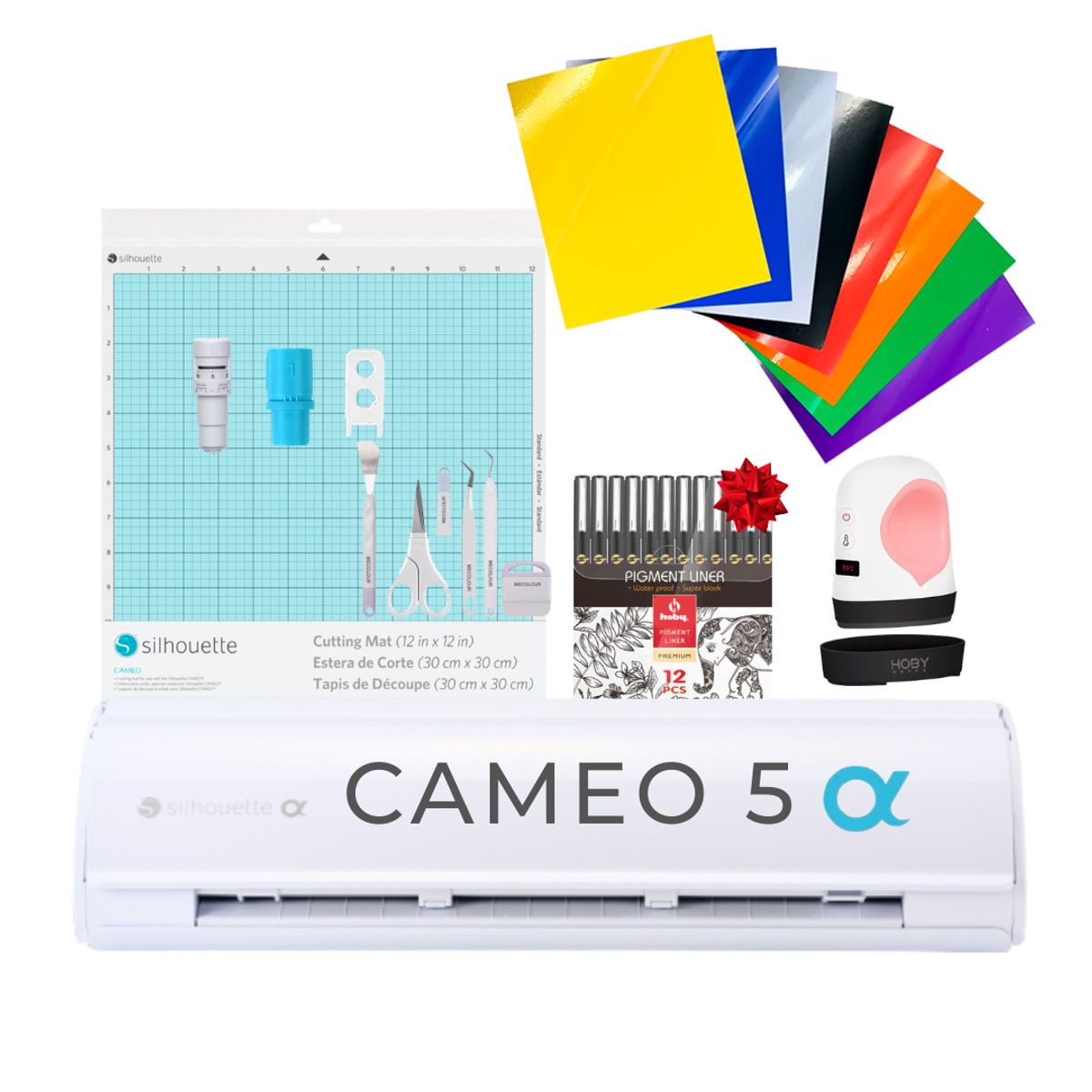 SILHOUETTE - Kit Cameo 5 Alpha Plotter + Mini Estampadora + Sa44
