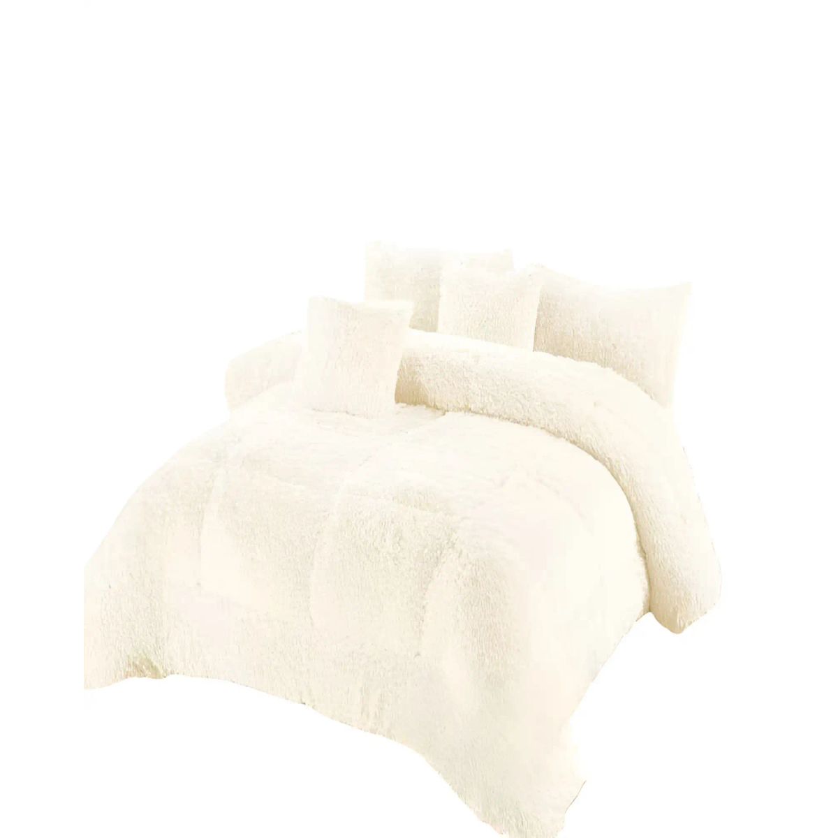 GENERICO - COBERTOR PELUDOS TAMAÑO 2 PLAZAS 230CM X 250CM COLOR BLANCO
