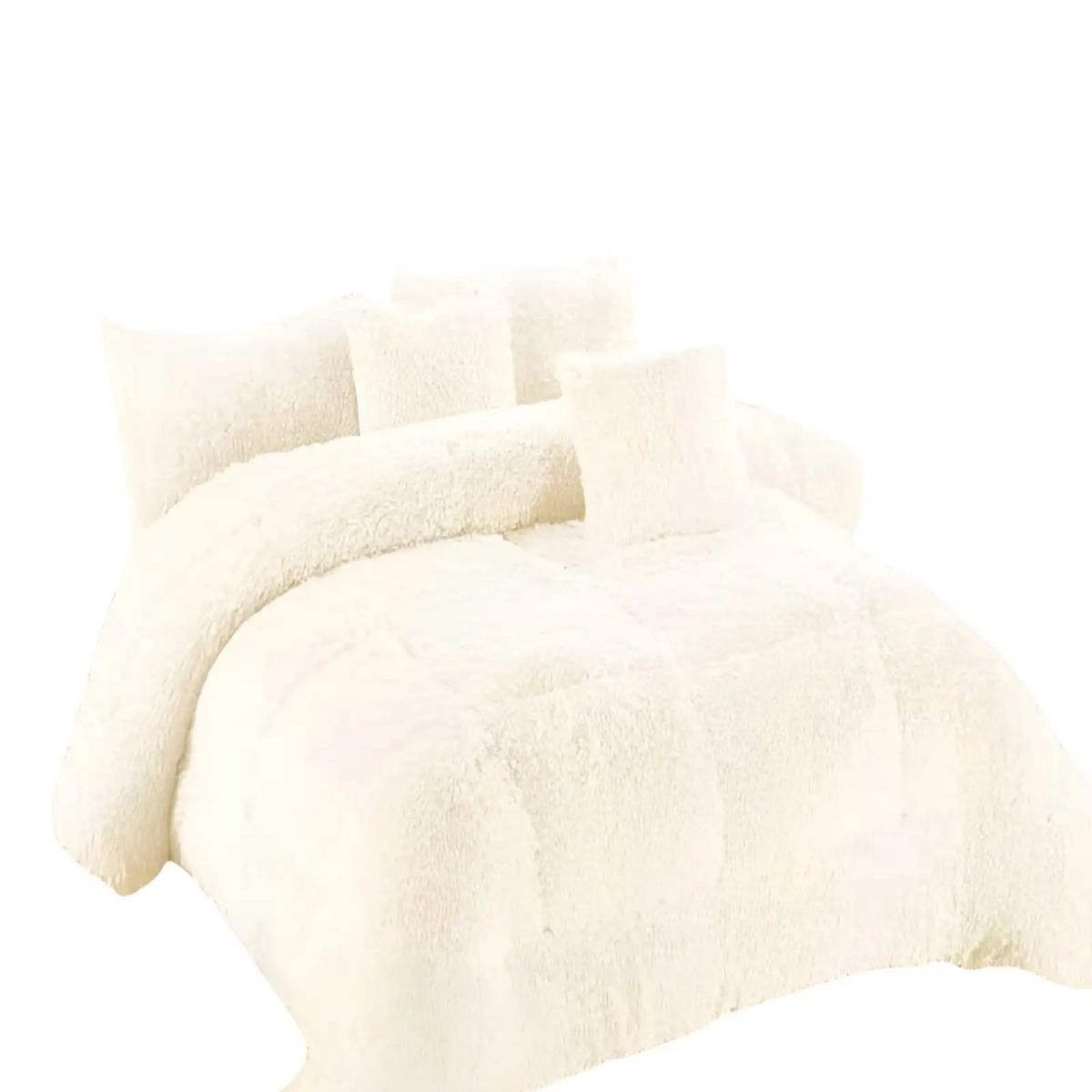GENERICO - COBERTOR PELUDOS TAMAÑO 2 PLAZAS 230CM X 250CM COLOR BLANCO