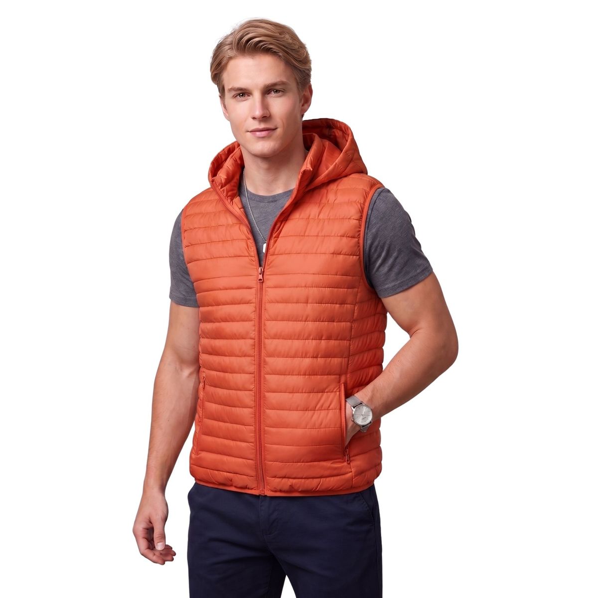 LOOK SHOP - Parka Sin Mangas Hombre Chaqueta Premium Excelente Calidad H72