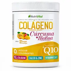 NUTRIVITAL - Colágeno Hidrolizado Q10 con Cúrcuma y Biotina 300 Grs