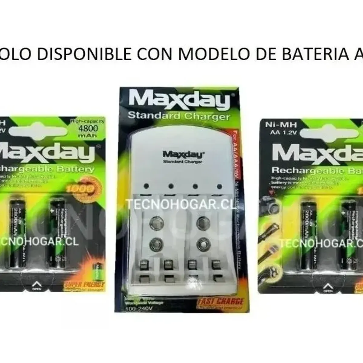 GENERICO - Cargador De Bateria Pilas aa - Aaa - 9v Con 4 Baterias
